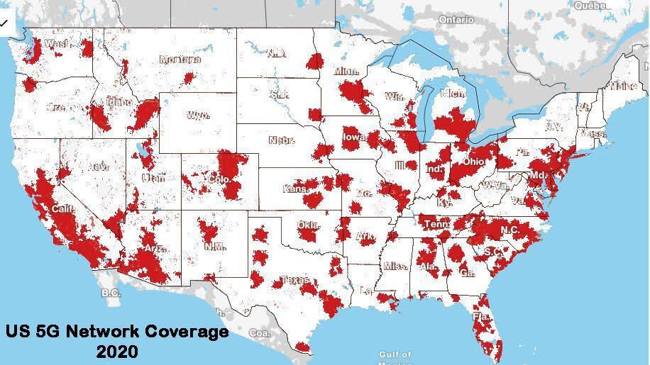 2020 5G Coverage map