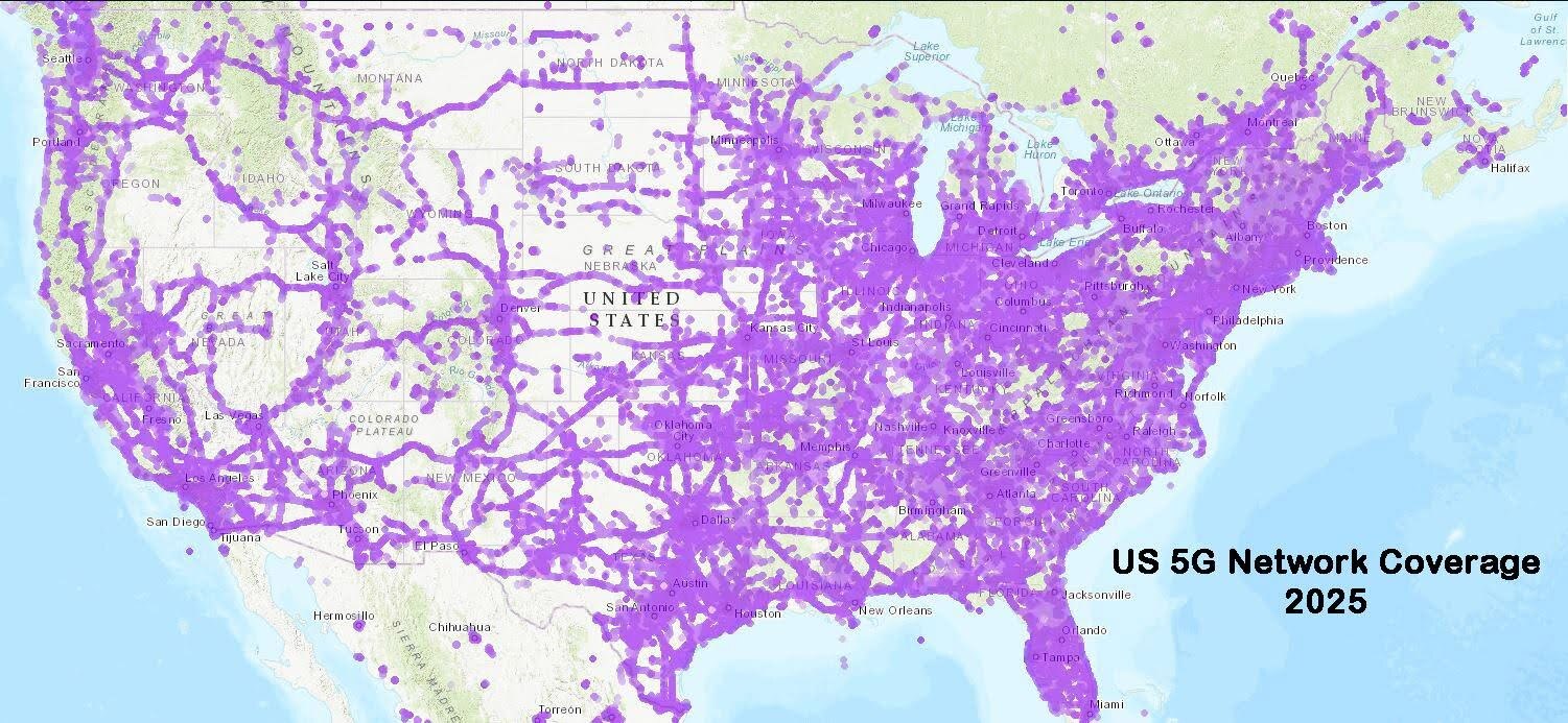 2025 5G Coverage Map