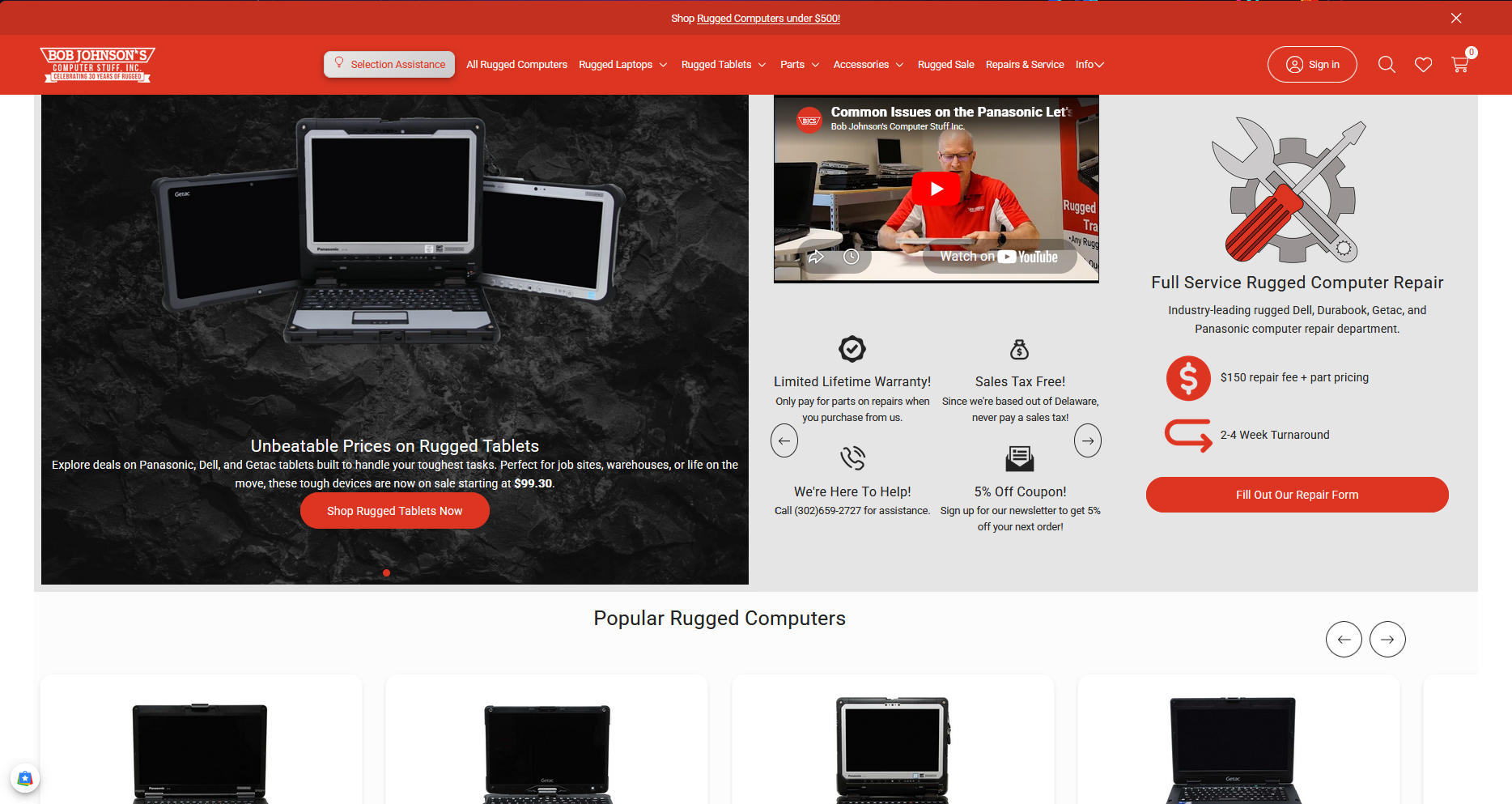 Current Website Design