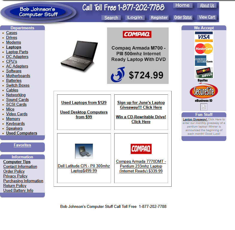 Website image from 2002