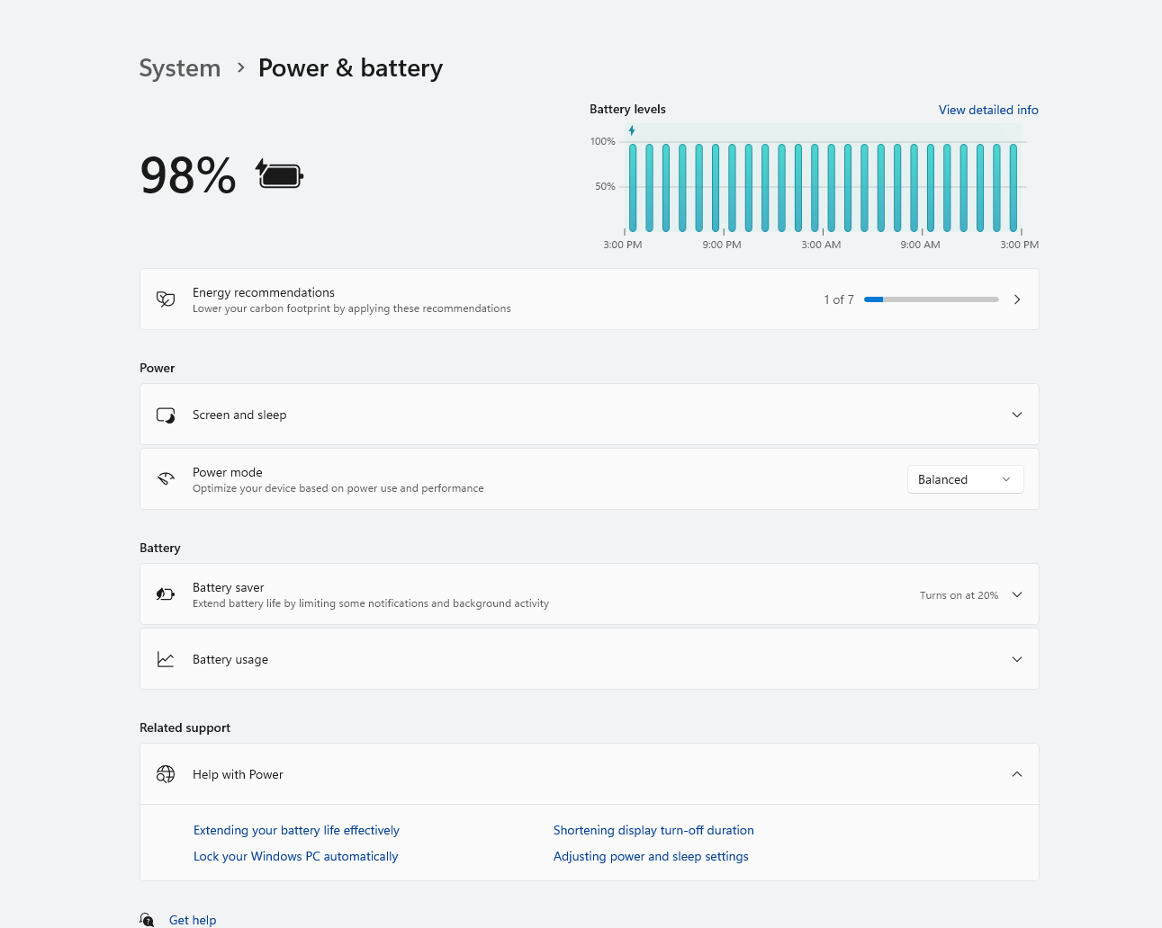 Windows 11 Battery Screen 