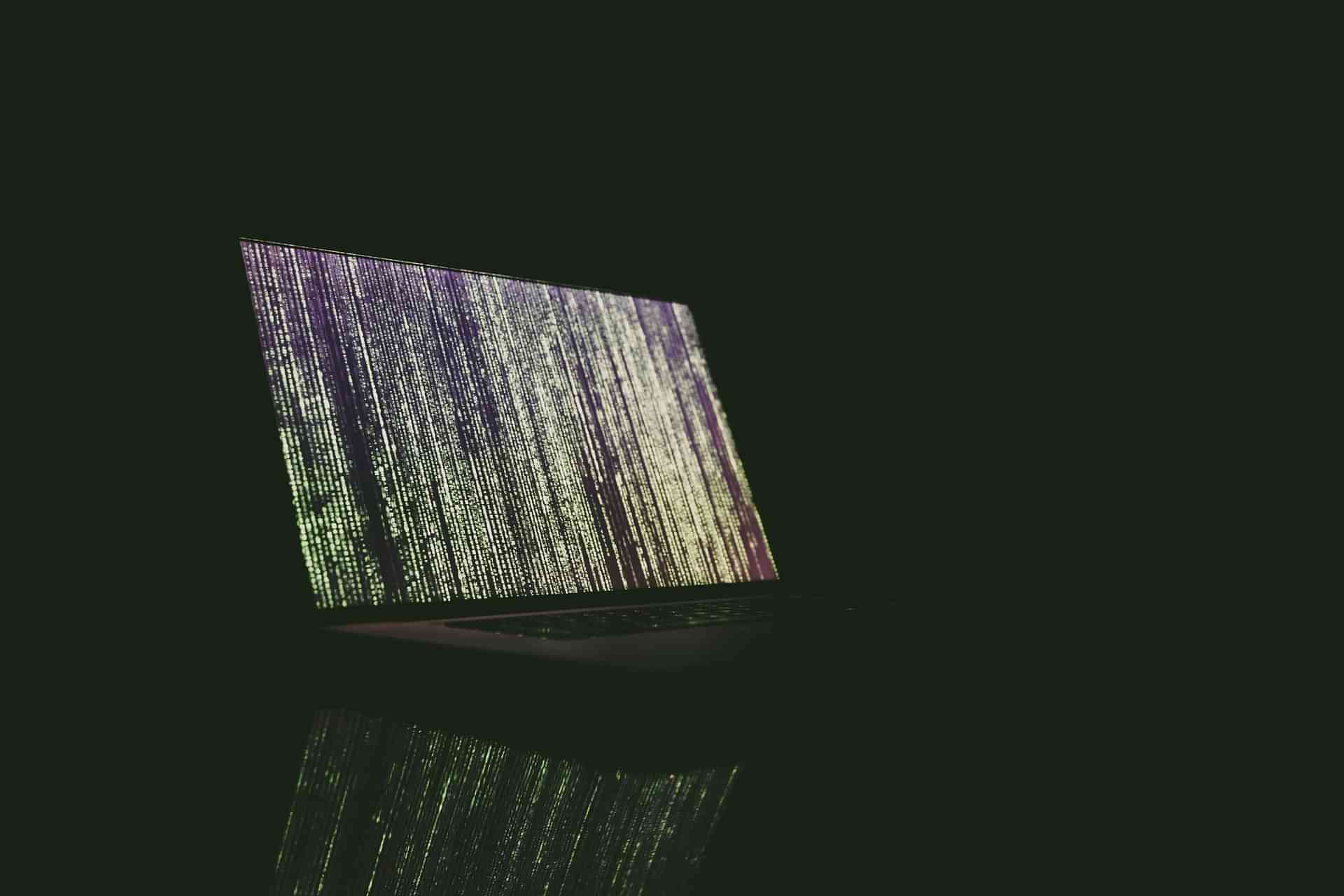 hacked laptop screen