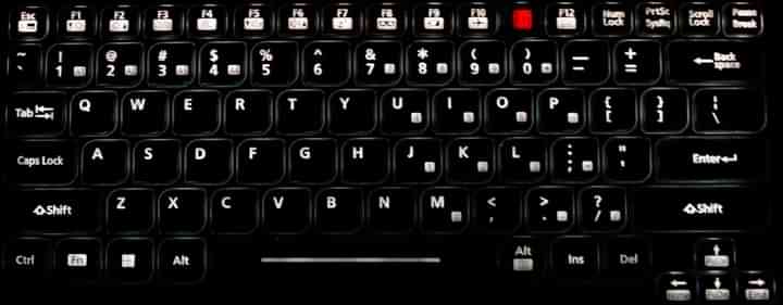RGB FZ-40 Keyboard in the Dark