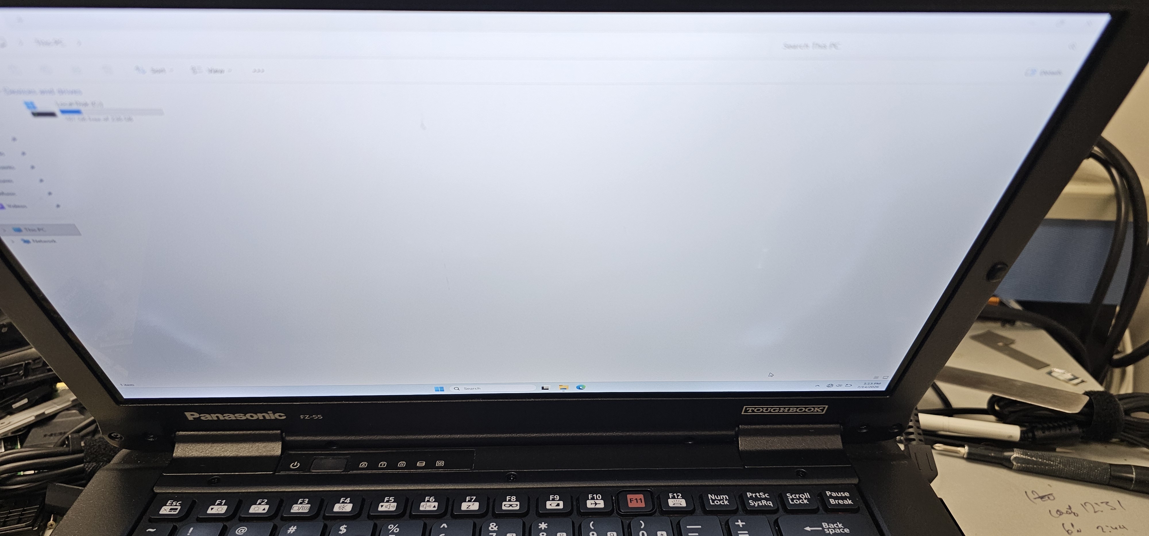 Screen burn in on the FZ-55