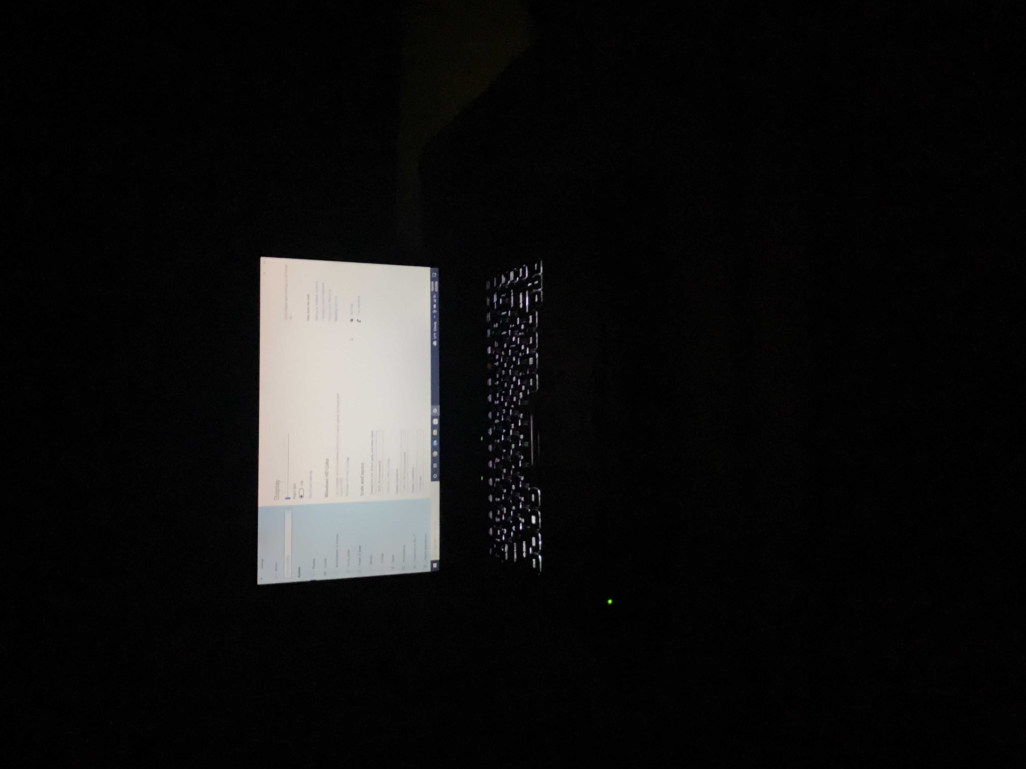 CF-54 MK2 in the dark, showcasing its backlit keyboard