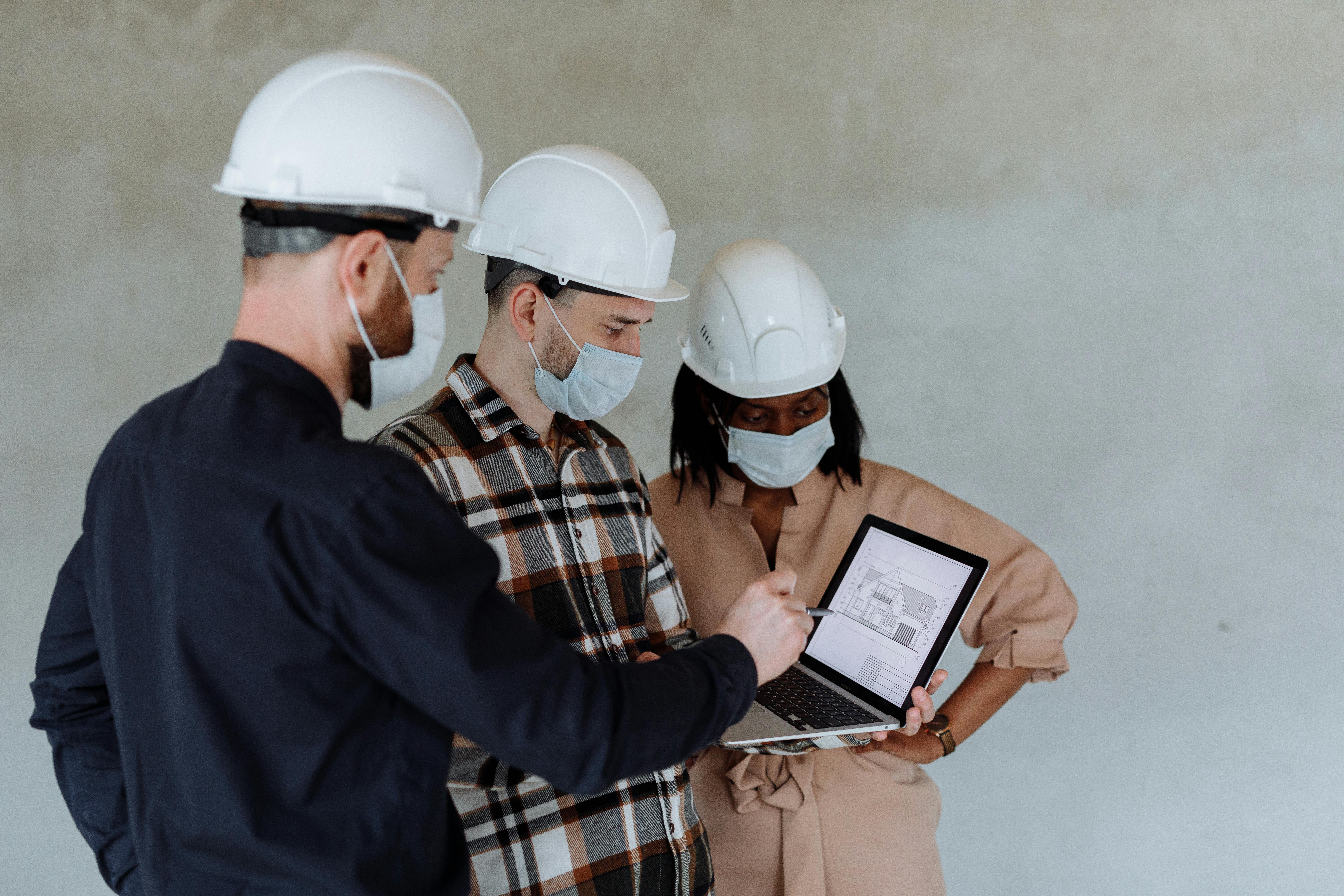 Computer being used on a jobsite