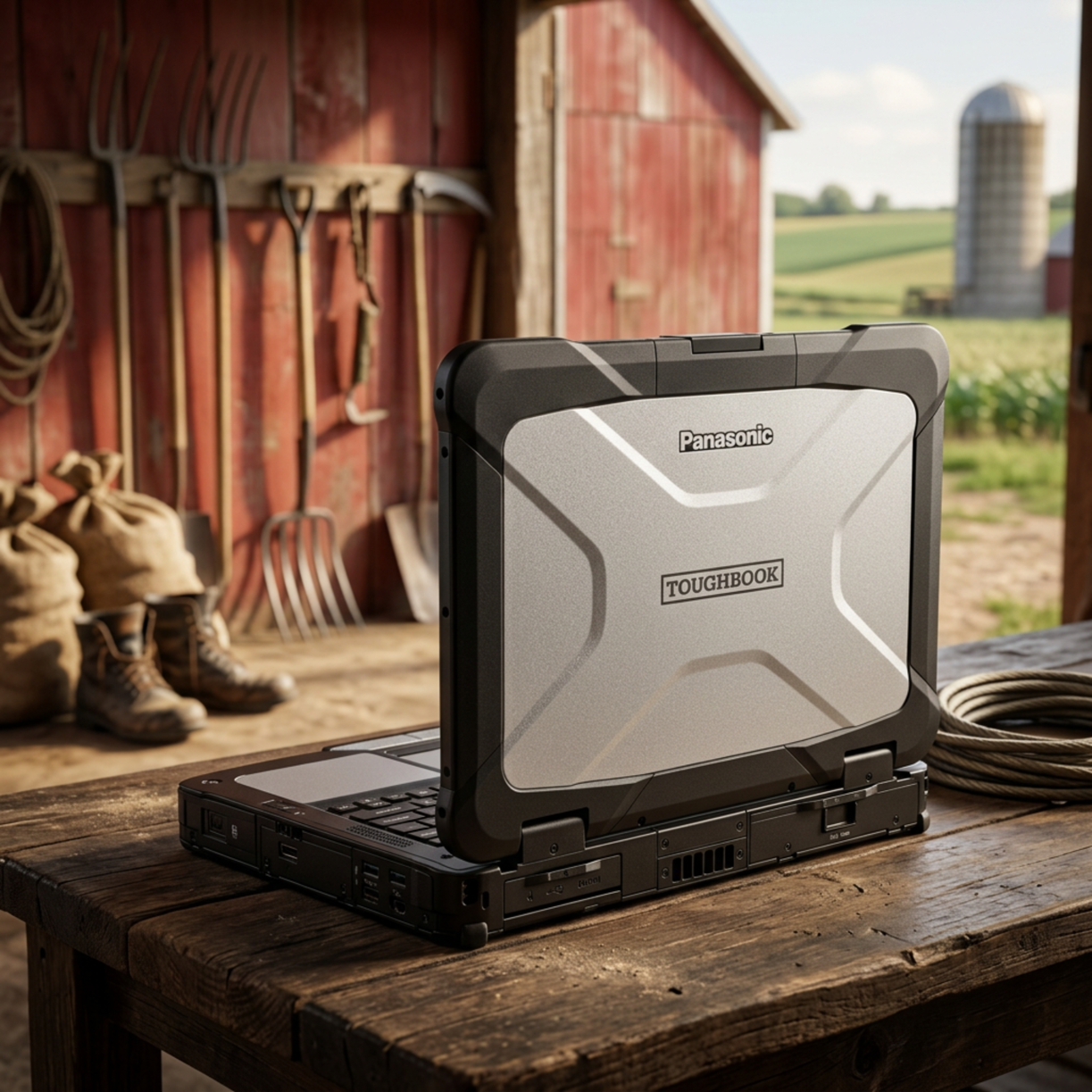 Panasonic Toughbook FZ-40 on a farm